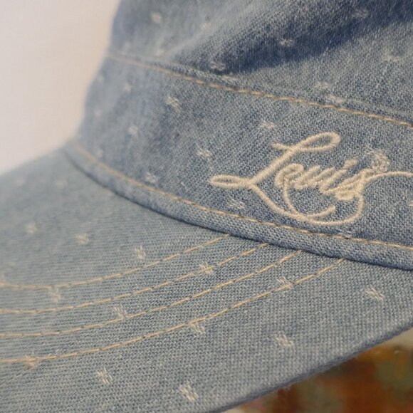 Levi's Levi Strauss & Co Signature Chambray Military Army Cadet Cap Hat Medium - Picture 3 of 14
